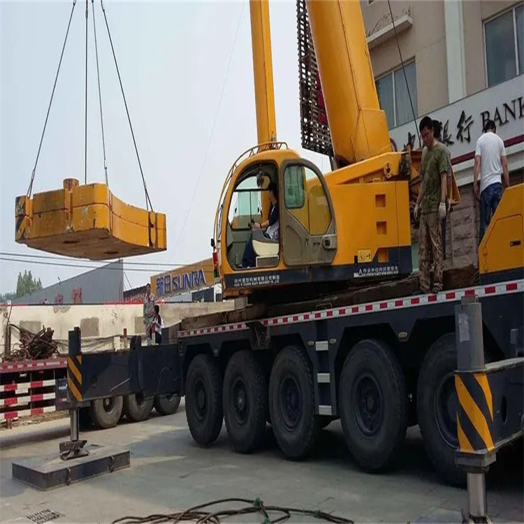 亳州当地吊车出租|机器吊装|75吨|工厂搬迁服务